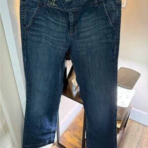 Classic DKNY Women's Dark Blue Jeans - Comfortable Everyday Fit